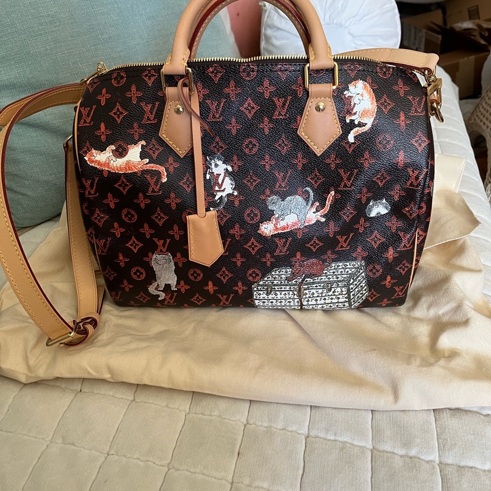 Louis Vuitton x Grace coddington speedy Catogram Bandouliere  30 limited edition